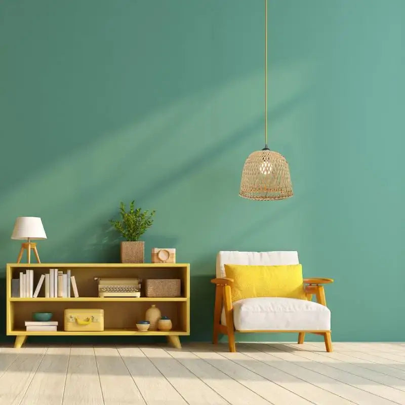 Handcrafted Zen Bamboo Woven Lamp Shade - Vintage Boho Lighting