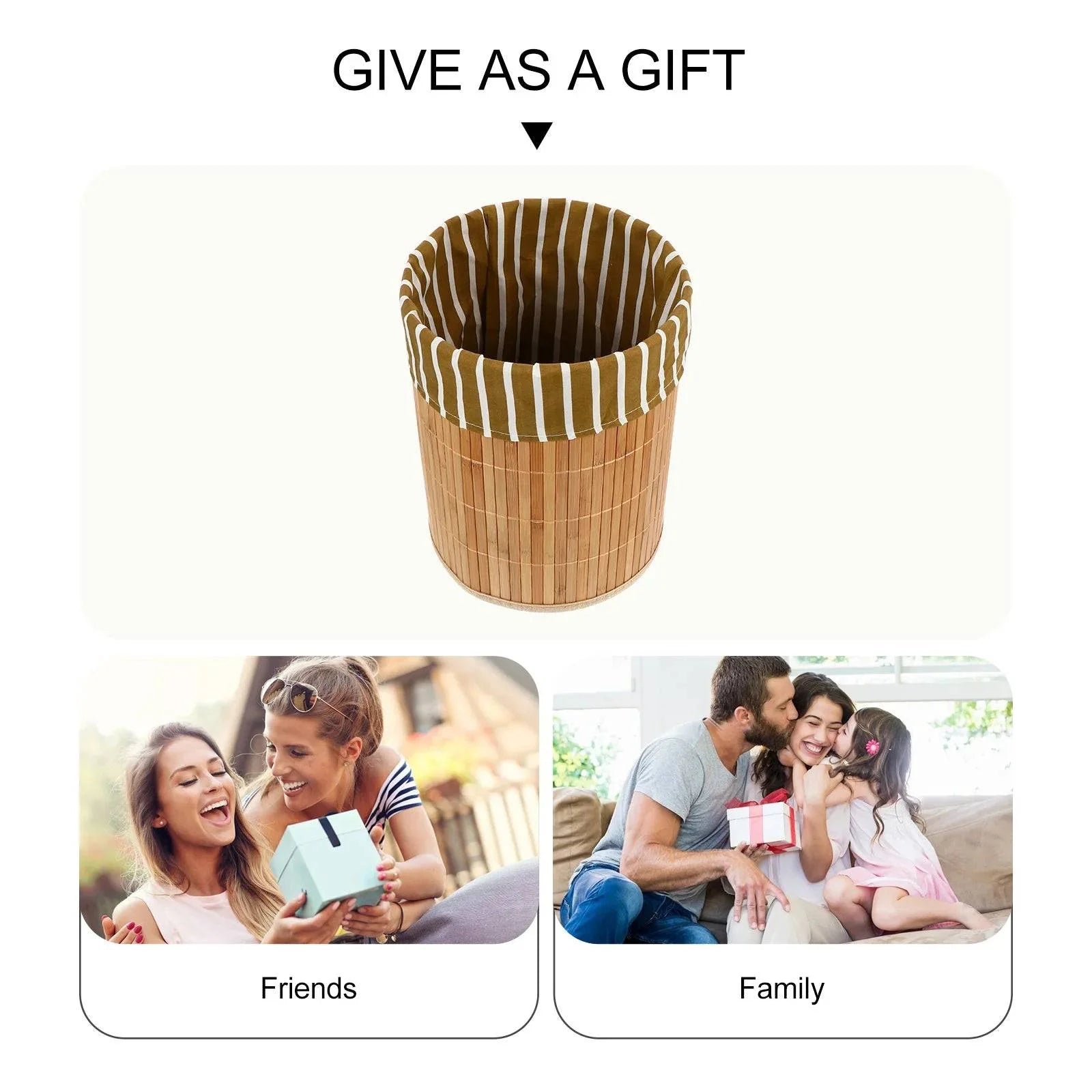 Handwoven Bamboo Storage Basket - Eco-Friendly Laundry and Sundries Organizer