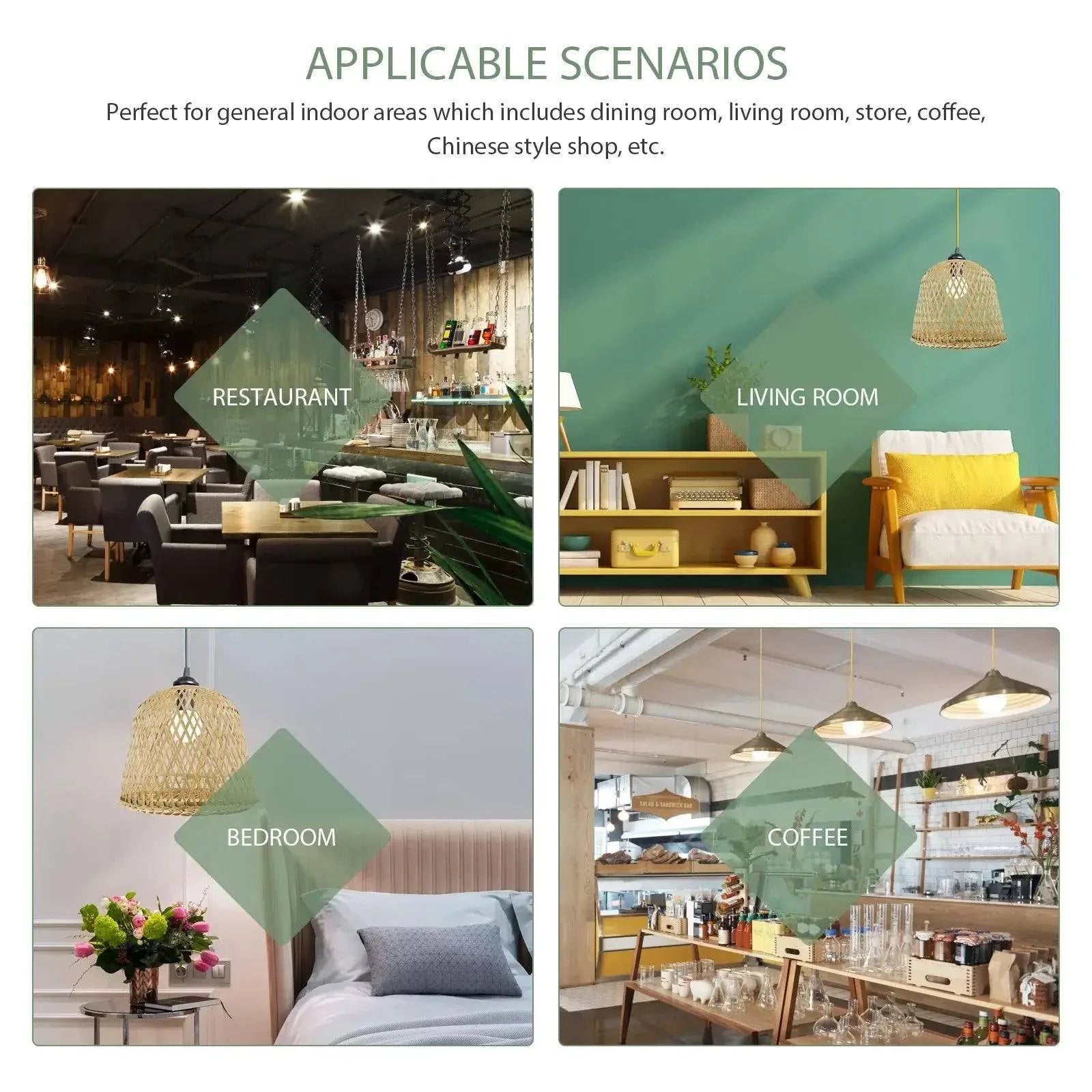 Handcrafted Zen Bamboo Woven Lamp Shade - Vintage Boho Lighting