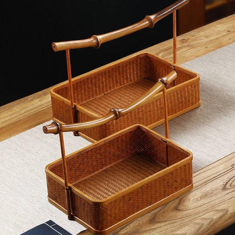 Handcrafted Bamboo Basket – Vintage Organizer