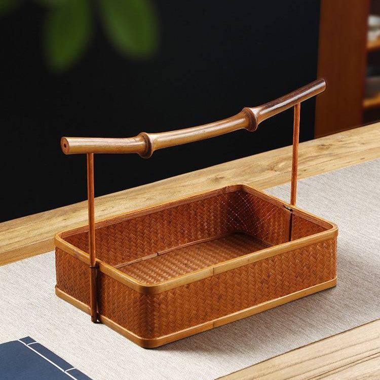 Handcrafted Bamboo Basket – Vintage Organizer