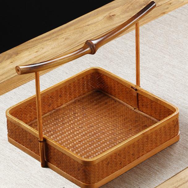 Handcrafted Bamboo Basket – Vintage Organizer