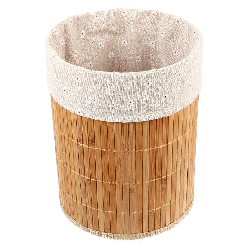 Handwoven Bamboo Storage Basket - Eco-Friendly Laundry and Sundries Organizer
