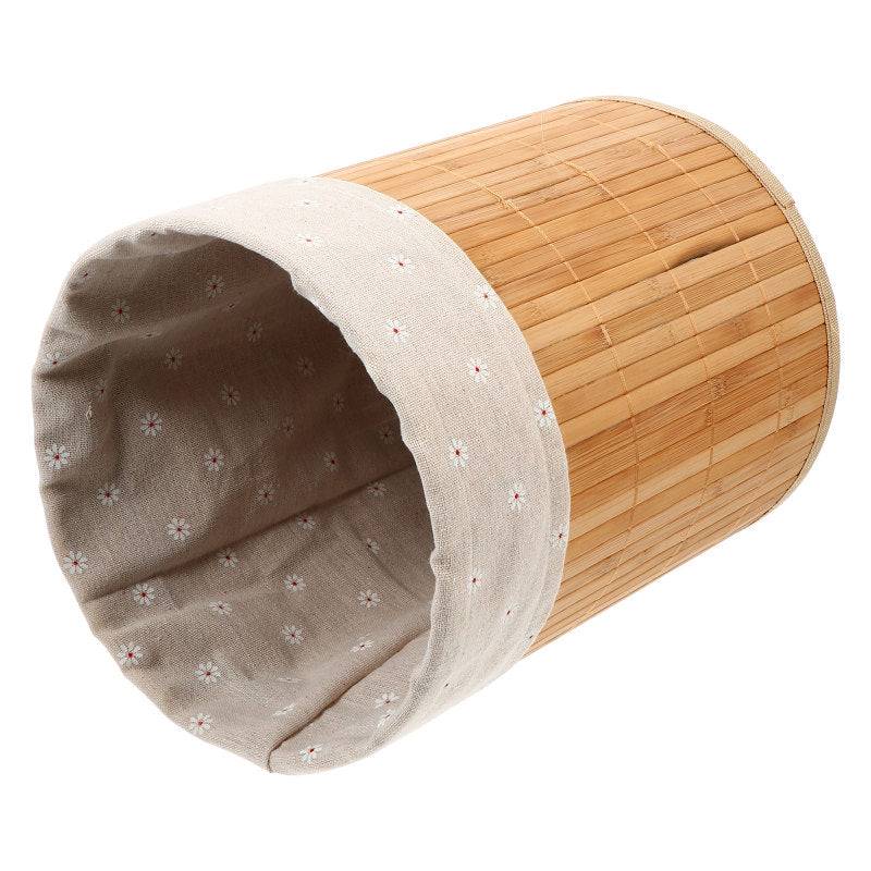 Handwoven Bamboo Storage Basket - Eco-Friendly Laundry and Sundries Organizer